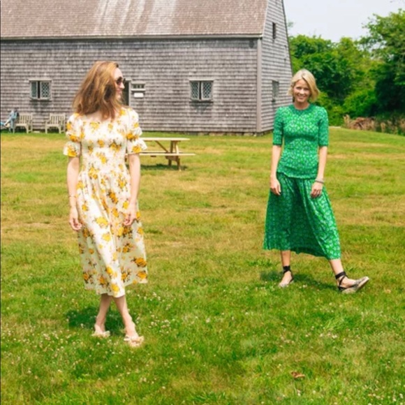 New RHODE Zola Flower green dress - Picture 3 of 3